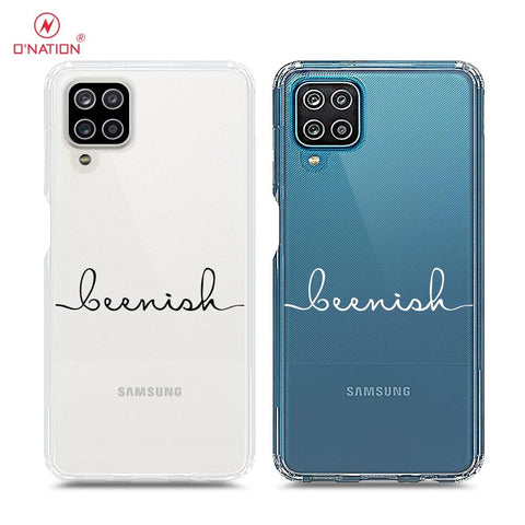 Samsung Galaxy A12 Cover - Personalised Name Series - 8 Designs - Clear Phone Case - Soft Silicon Borders