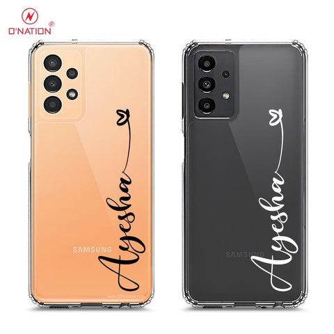 Samsung Galaxy A13 Cover - Personalised Name Series - 8 Designs - Clear Phone Case - Soft Silicon Borders