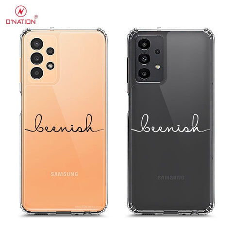 Samsung Galaxy A13 Cover - Personalised Name Series - 8 Designs - Clear Phone Case - Soft Silicon Borders