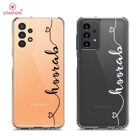 Samsung Galaxy A13 Cover - Personalised Name Series - 8 Designs - Clear Phone Case - Soft Silicon Borders