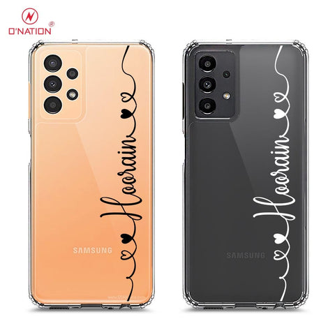 Samsung Galaxy A13 Cover - Personalised Name Series - 8 Designs - Clear Phone Case - Soft Silicon Borders