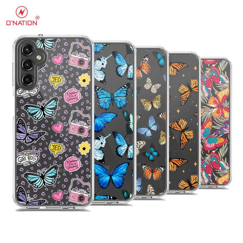 Samsung Galaxy A14 5G Cover - O'Nation Butterfly Dreams Series - 9 Designs - Clear Phone Case - Soft Silicon Borders