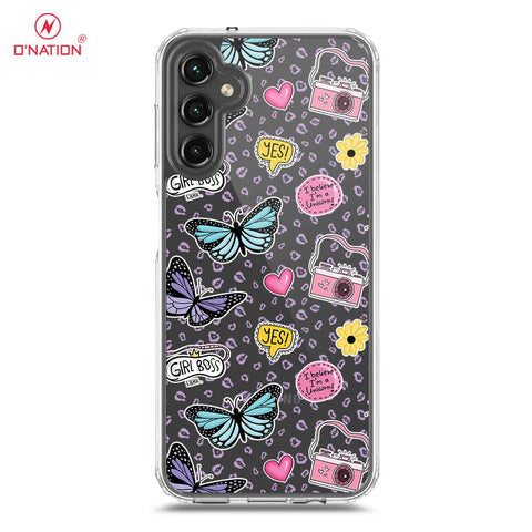 Samsung Galaxy A14 5G Cover - O'Nation Butterfly Dreams Series - 9 Designs - Clear Phone Case - Soft Silicon Borders