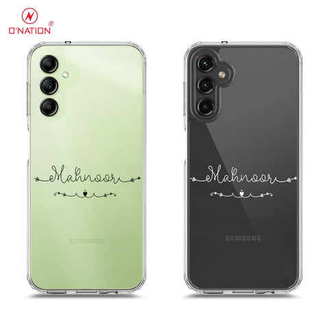 Samsung Galaxy A14 5G Cover - Personalised Name Series - 8 Designs - Clear Phone Case - Soft Silicon Borders