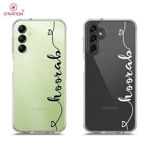 Samsung Galaxy A14 5G Cover - Personalised Name Series - 8 Designs - Clear Phone Case - Soft Silicon Borders