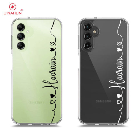 Samsung Galaxy A14 5G Cover - Personalised Name Series - 8 Designs - Clear Phone Case - Soft Silicon Borders