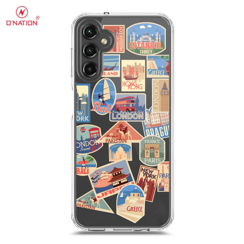 Samsung Galaxy A14  Cover - Personalised Boarding Pass Ticket Series - 5 Designs - Clear Phone Case - Soft Silicon Borders