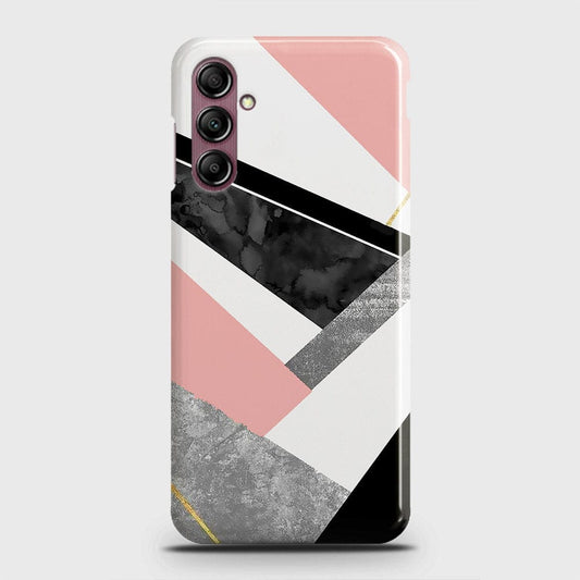 Samsung Galaxy A14 5G Cover - Geometric Luxe Marble Trendy Printed Hard Case with Life Time Colors Guarantee