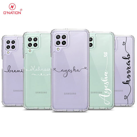 Samsung Galaxy A22 Cover - Personalised Name Series - 8 Designs - Clear Phone Case - Soft Silicon Borders