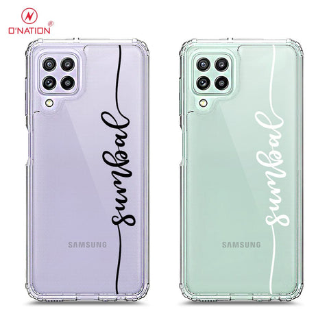 Samsung Galaxy A22 Cover - Personalised Name Series - 8 Designs - Clear Phone Case - Soft Silicon Borders