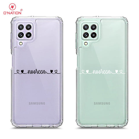 Samsung Galaxy A22 Cover - Personalised Name Series - 8 Designs - Clear Phone Case - Soft Silicon Borders