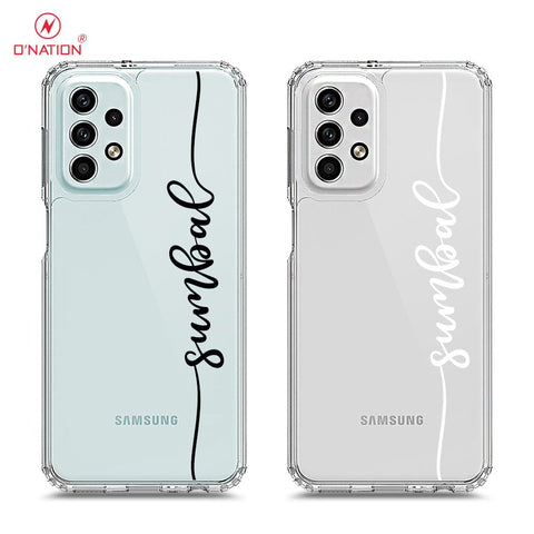 Samsung Galaxy A23 5G Cover - Personalised Name Series - 8 Designs - Clear Phone Case - Soft Silicon Borders