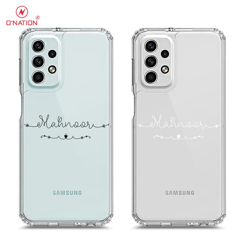 Samsung Galaxy A23 5G Cover - Personalised Name Series - 8 Designs - Clear Phone Case - Soft Silicon Borders