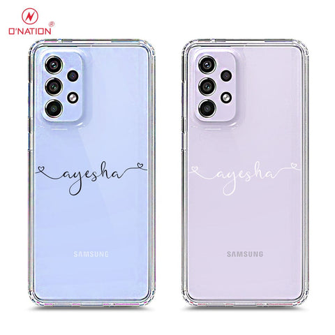 Samsung Galaxy A33 5G Cover - Personalised Name Series - 8 Designs - Clear Phone Case - Soft Silicon Borders