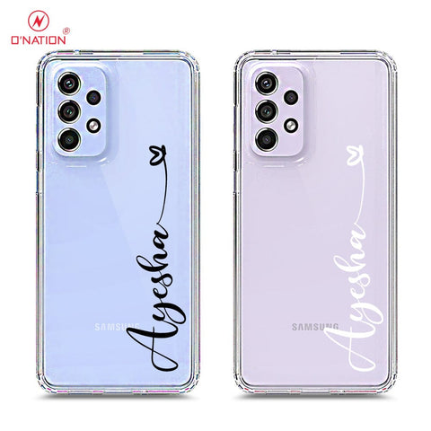 Samsung Galaxy A33 5G Cover - Personalised Name Series - 8 Designs - Clear Phone Case - Soft Silicon Borders