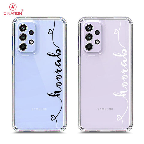 Samsung Galaxy A33 5G Cover - Personalised Name Series - 8 Designs - Clear Phone Case - Soft Silicon Borders