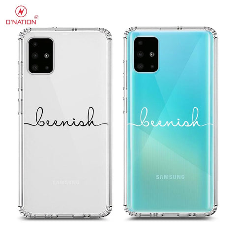 Samsung Galaxy A51 Cover - Personalised Name Series - 8 Designs - Clear Phone Case - Soft Silicon Borders