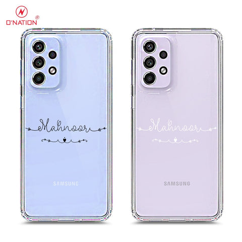 Samsung Galaxy A53 5G Cover - Personalised Name Series - 8 Designs - Clear Phone Case - Soft Silicon Borders