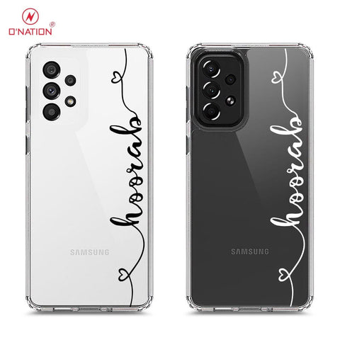 Samsung Galaxy A73 5G Cover - Personalised Name Series - 8 Designs - Clear Phone Case - Soft Silicon Borders