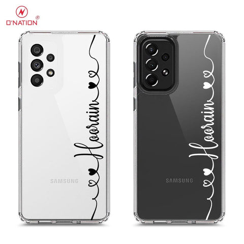 Samsung Galaxy A73 5G Cover - Personalised Name Series - 8 Designs - Clear Phone Case - Soft Silicon Borders