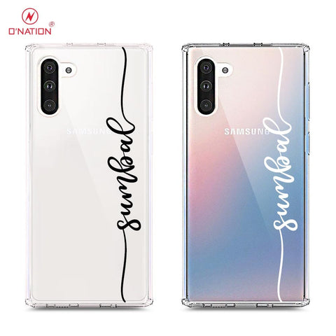 Samsung Galaxy Note 10 Cover - Personalised Name Series - 8 Designs - Clear Phone Case - Soft Silicon Borders