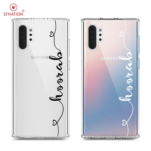 Samsung Galaxy Note 10 Plus Cover - Personalised Name Series - 8 Designs - Clear Phone Case - Soft Silicon Borders