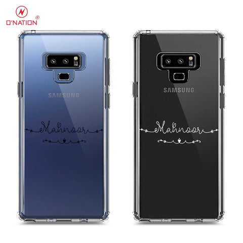 Samsung Galaxy Note 9 Cover - Personalised Name Series - 8 Designs - Clear Phone Case - Soft Silicon Borders