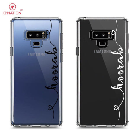 Samsung Galaxy Note 9 Cover - Personalised Name Series - 8 Designs - Clear Phone Case - Soft Silicon Borders