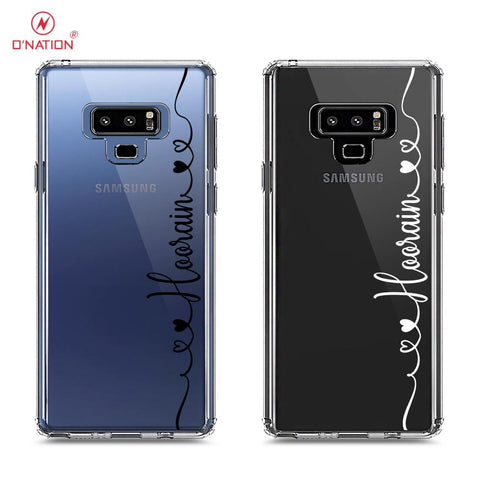 Samsung Galaxy Note 9 Cover - Personalised Name Series - 8 Designs - Clear Phone Case - Soft Silicon Borders