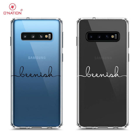 Samsung Galaxy S10 Plus Cover - Personalised Name Series - 8 Designs - Clear Phone Case - Soft Silicon Borders