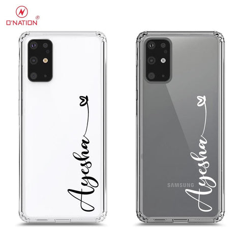 Samsung Galaxy S20 Plus Cover - Personalised Name Series - 8 Designs - Clear Phone Case - Soft Silicon Borders