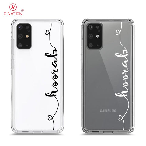 Samsung Galaxy S20 Plus Cover - Personalised Name Series - 8 Designs - Clear Phone Case - Soft Silicon Borders