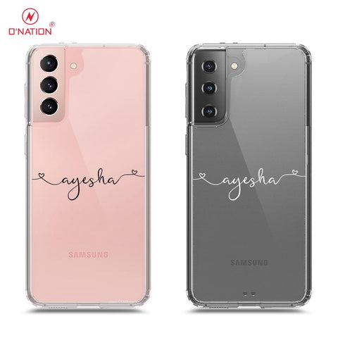 Samsung Galaxy S21 Plus 5G Cover - Personalised Name Series - 8 Designs - Clear Phone Case - Soft Silicon Borders