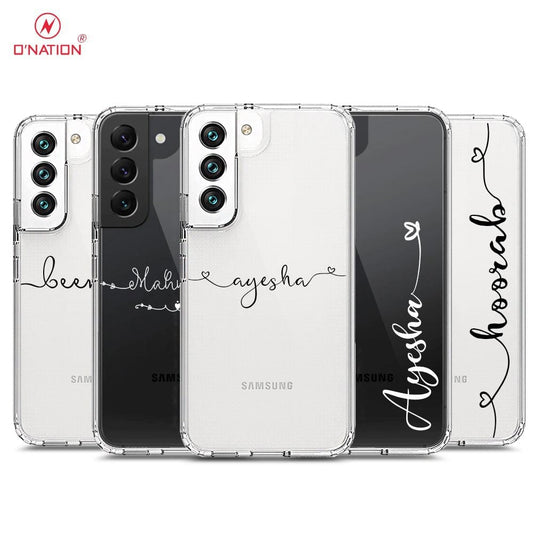 Samsung Galaxy S22 5G Cover - Personalised Name Series - 8 Designs - Clear Phone Case - Soft Silicon Borders