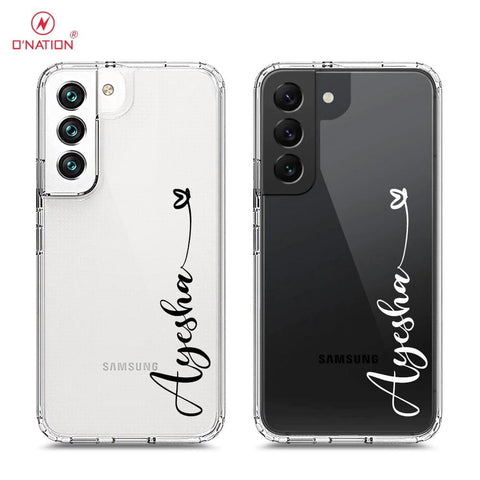 Samsung Galaxy S22 5G Cover - Personalised Name Series - 8 Designs - Clear Phone Case - Soft Silicon Borders