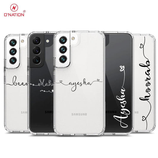 Samsung Galaxy S22 Plus 5G Cover - Personalised Name Series - 8 Designs - Clear Phone Case - Soft Silicon Borders