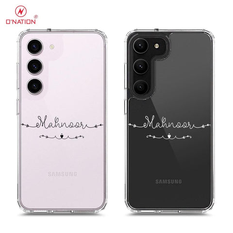 Samsung Galaxy S23 5G Cover - Personalised Name Series - 8 Designs - Clear Phone Case - Soft Silicon Borders