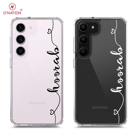 Samsung Galaxy S23 5G Cover - Personalised Name Series - 8 Designs - Clear Phone Case - Soft Silicon Borders