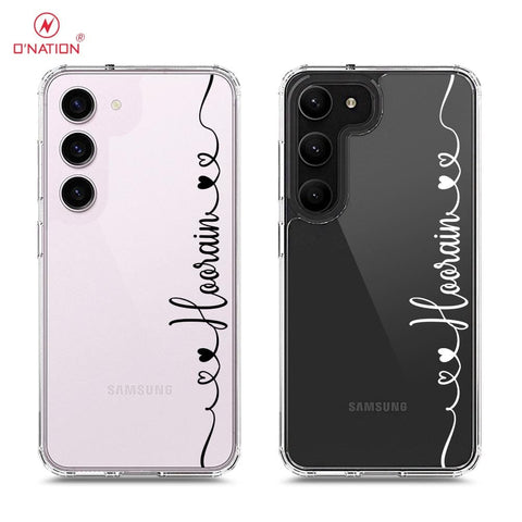 Samsung Galaxy S23 5G Cover - Personalised Name Series - 8 Designs - Clear Phone Case - Soft Silicon Borders