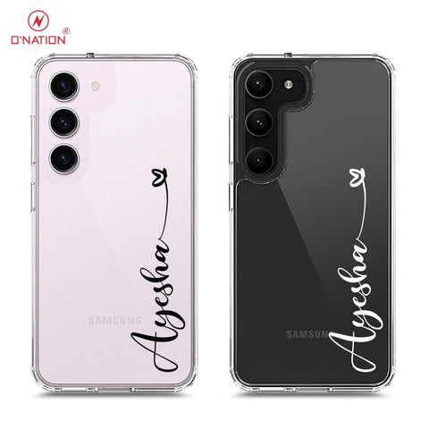 Samsung Galaxy S23 Plus 5G Cover - Personalised Name Series - 8 Designs - Clear Phone Case - Soft Silicon Borders