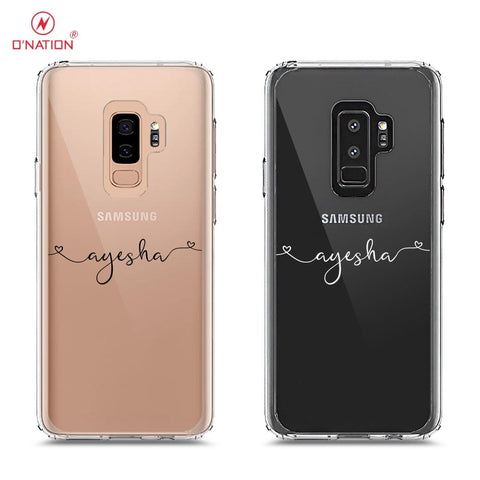 Samsung Galaxy S9 Plus Cover - Personalised Name Series - 8 Designs - Clear Phone Case - Soft Silicon Borders