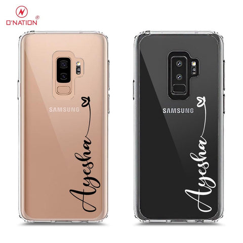 Samsung Galaxy S9 Plus Cover - Personalised Name Series - 8 Designs - Clear Phone Case - Soft Silicon Borders