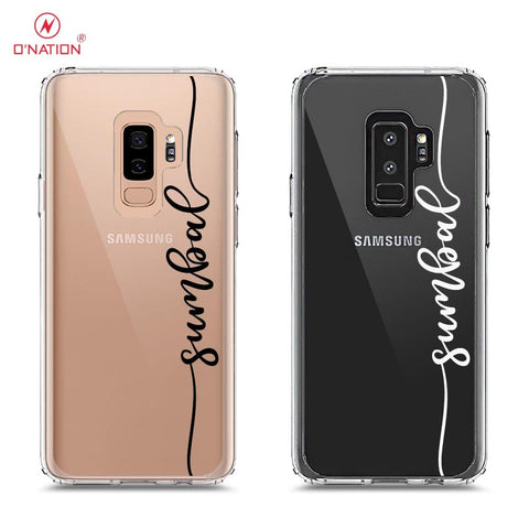 Samsung Galaxy S9 Plus Cover - Personalised Name Series - 8 Designs - Clear Phone Case - Soft Silicon Borders