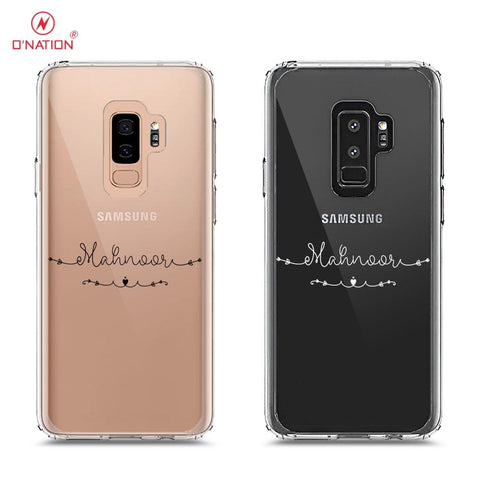 Samsung Galaxy S9 Plus Cover - Personalised Name Series - 8 Designs - Clear Phone Case - Soft Silicon Borders