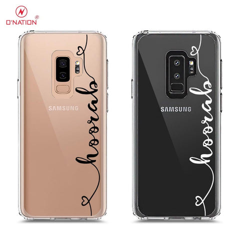 Samsung Galaxy S9 Plus Cover - Personalised Name Series - 8 Designs - Clear Phone Case - Soft Silicon Borders