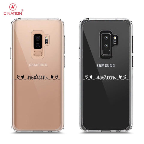 Samsung Galaxy S9 Plus Cover - Personalised Name Series - 8 Designs - Clear Phone Case - Soft Silicon Borders