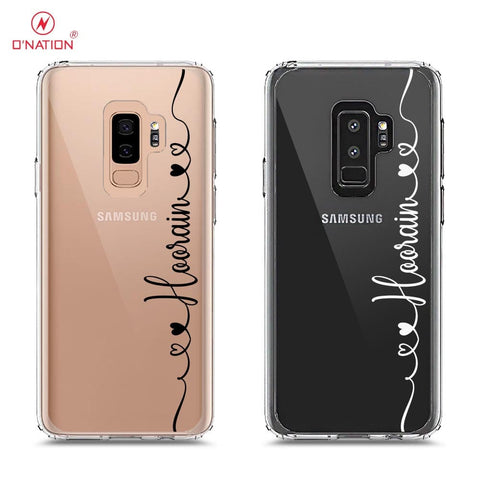 Samsung Galaxy S9 Plus Cover - Personalised Name Series - 8 Designs - Clear Phone Case - Soft Silicon Borders