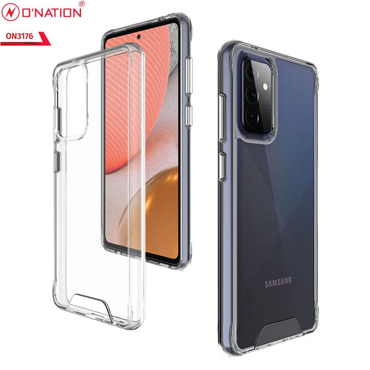 Samsung Galaxy A72 Cover - ONation Essential Series - Premium Quality No Yellowing Drop Tested Tpu+Pc Clear Soft Edges