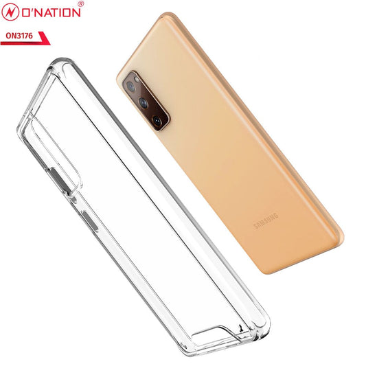 Samsung Galaxy S20 FE Cover - ONation Essential Series - Premium Quality No Yellowing Drop Tested Tpu+Pc Clear Soft Edges