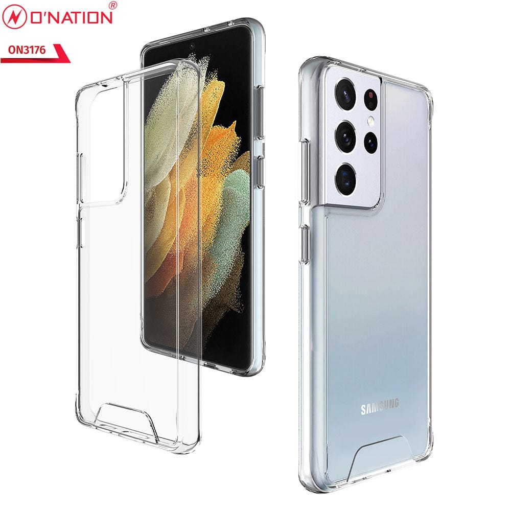Samsung Galaxy S21 Ultra 5G Cover - ONation Essential Series - Premium Quality No Yellowing Drop Tested Tpu+Pc Clear Soft Edges